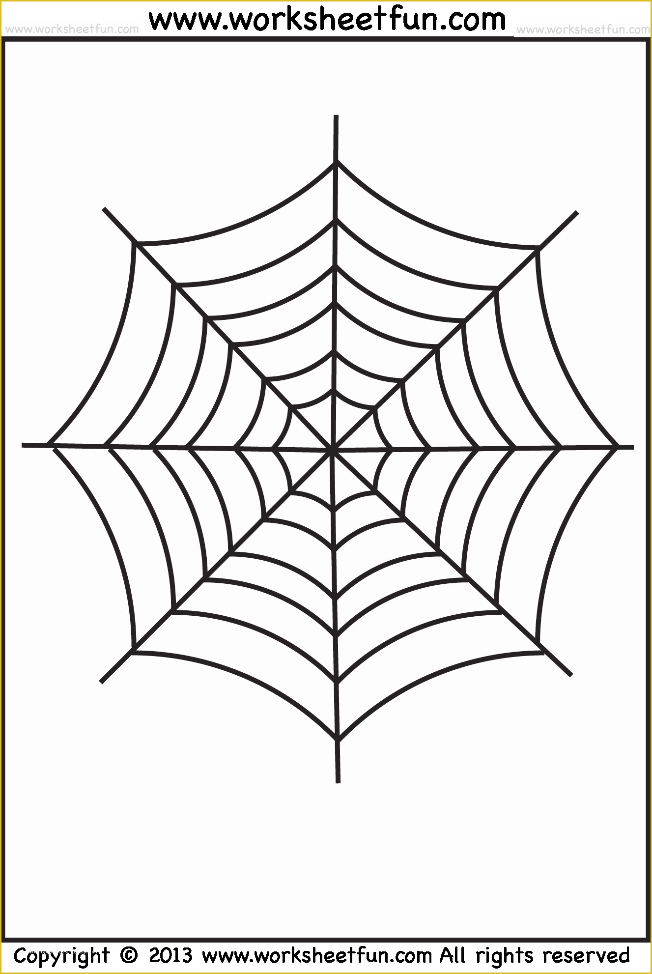 Printing Website Template Free Of Spider Web Tracing and Coloring – 2 Halloween Worksheets