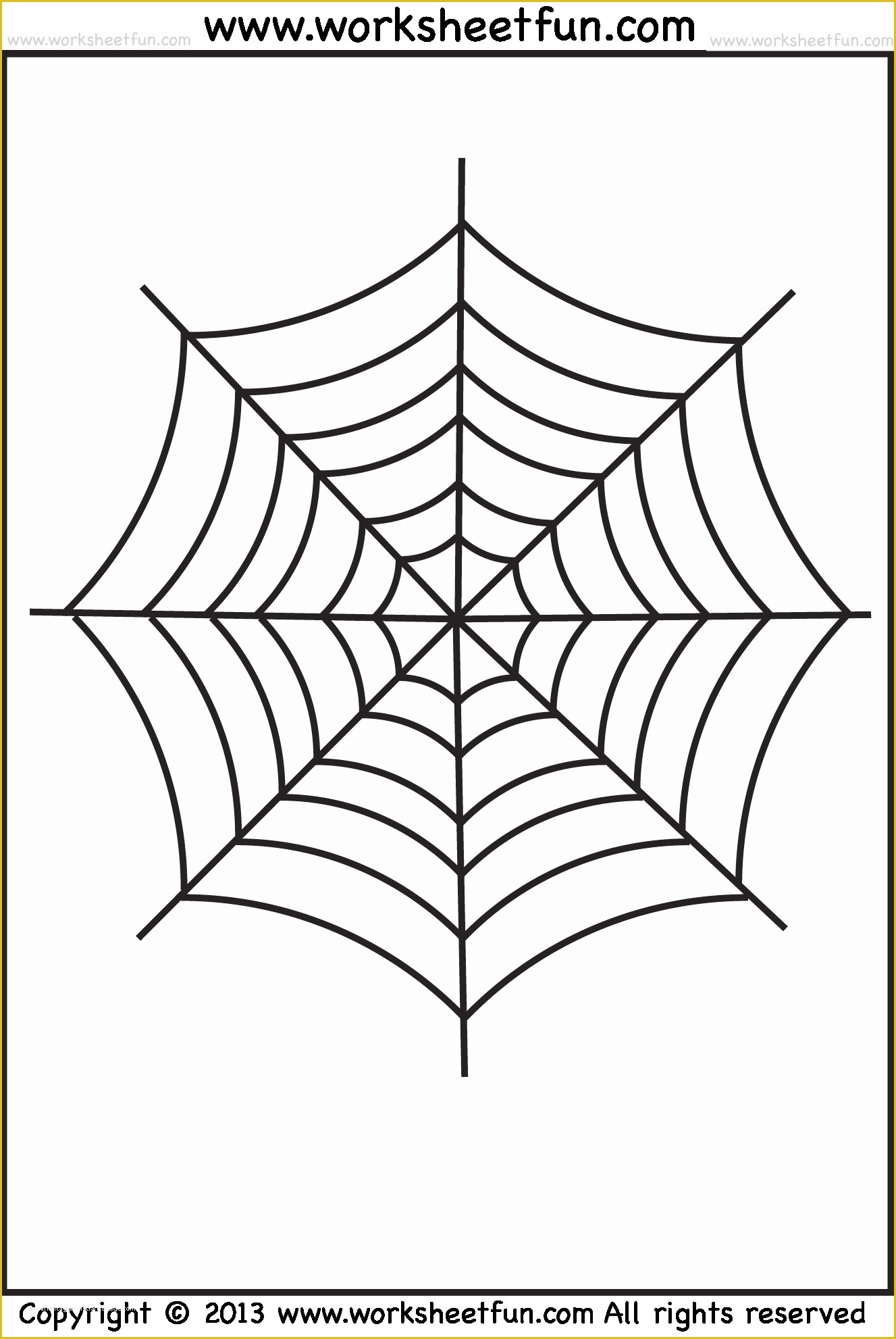 Printing Website Template Free Of Spider Web Tracing and Coloring – 2 Halloween Worksheets