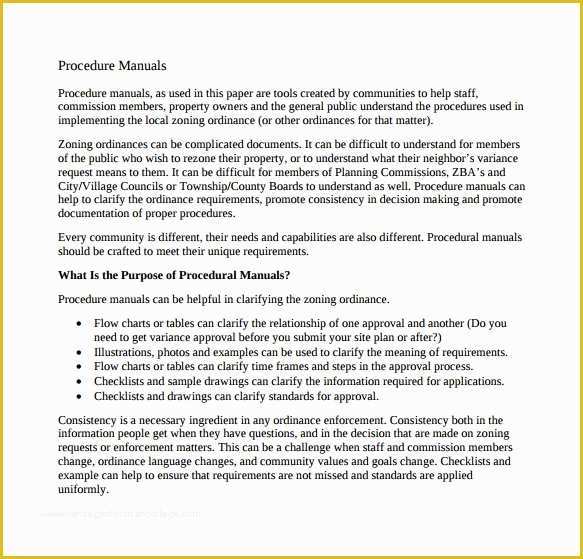 Procedure Manual Template Free Download Of 7 Procedure Manual Samples Examples Templates