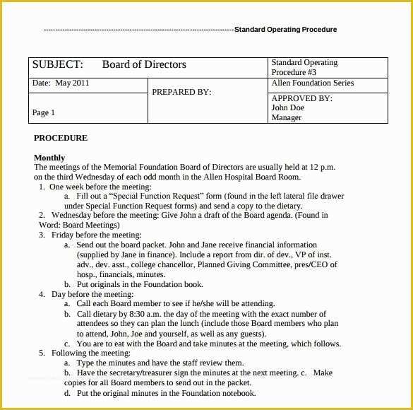 Procedure Manual Template Free Download Of Fice Procedures Manual Template Free Download