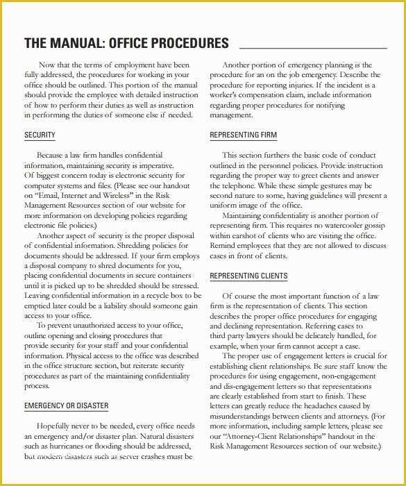 Procedure Manual Template Free Download Of Fice Procedures Manual Template Free Download