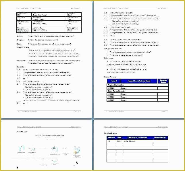 Procedure Manual Template Free Download Of iso 9001 Document Control Procedure Template Procedure