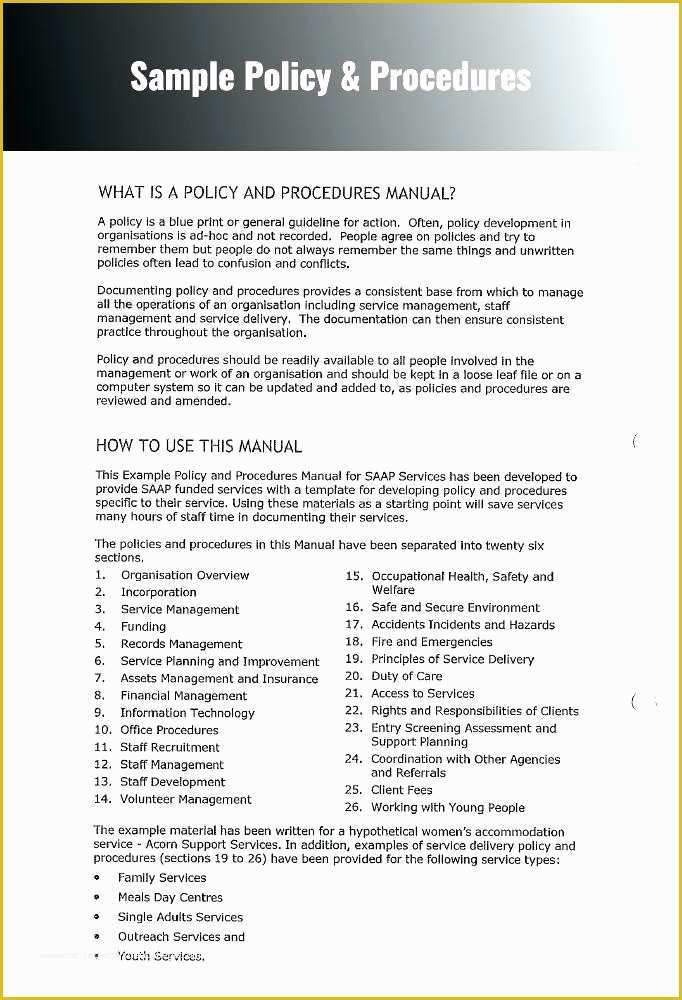 Procedure Manual Template Word Free Of 36 Fresh Accounting Policies and Procedures Manual