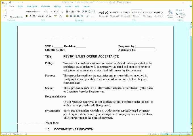 Procedure Manual Template Word Free Of Policy Procedure Template Word Sample Manual button