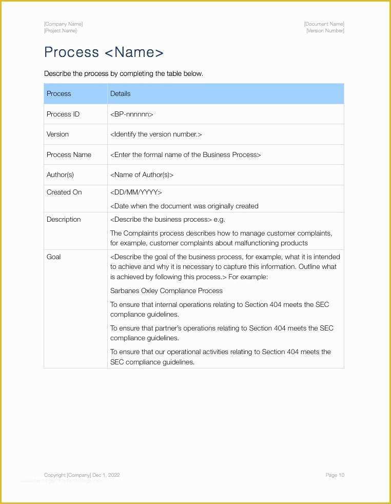 Process Document Template Free Of Business Process Design Template Apple Iwork Pages