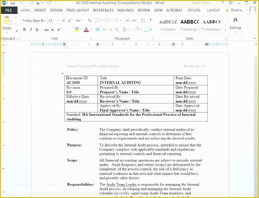Process Document Template Free Of Process Document Template Free Free Sample Policies and
