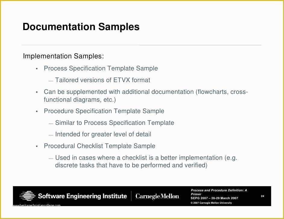 Process Document Template Free Of Processes and Procedures