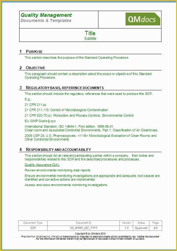 Process Document Template Free Of Standard Operating Procedure Template sop Template