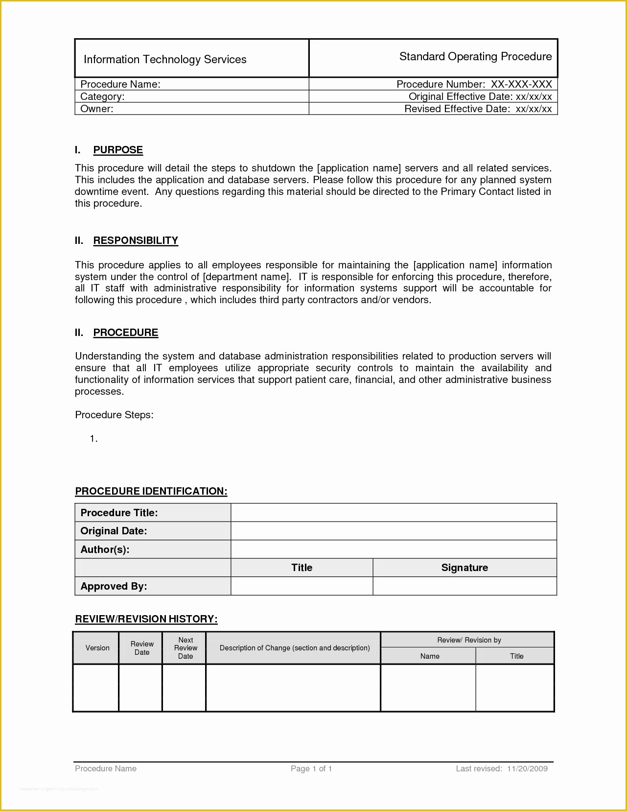 Process Manual Template Free Of 8 Procedure Template