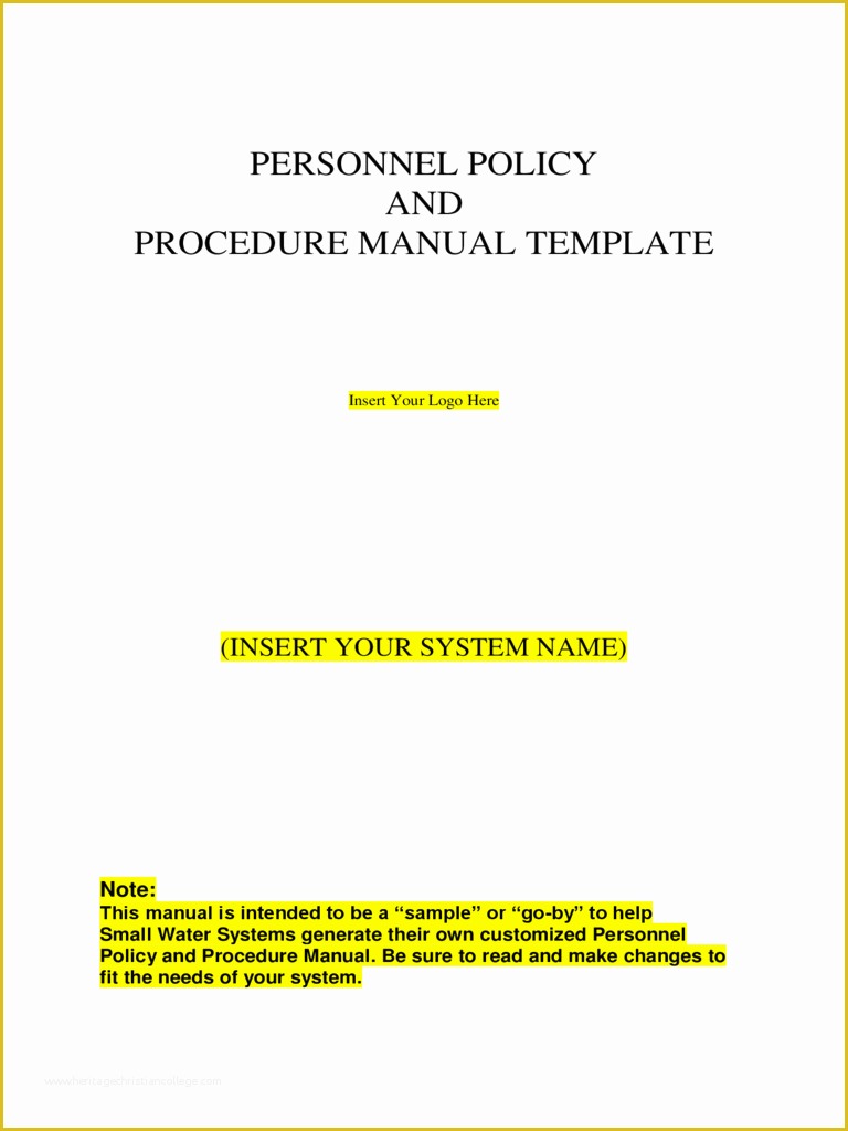 Process Manual Template Free Of Policies and Procedures Template 2 Free Templates In Pdf