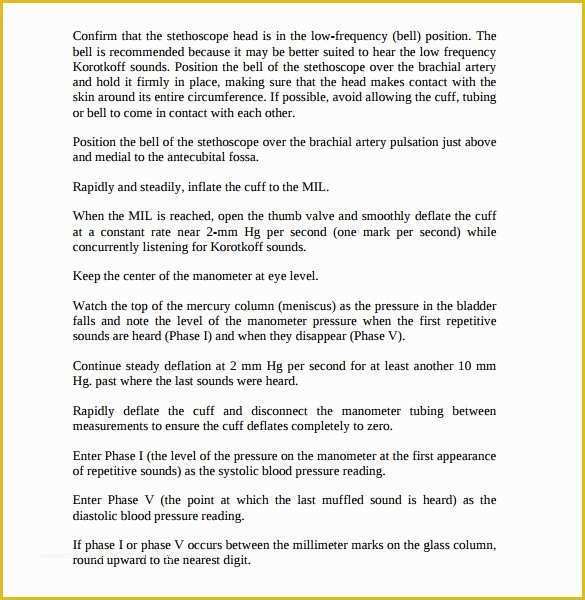 Process Manual Template Free Of Sample Procedure Manuals 8 Documents In Pdf Word