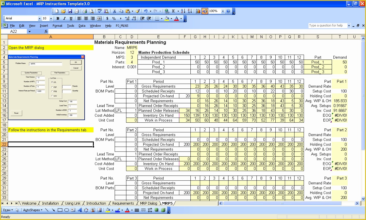 Production Planning Templates for Free In Excel Of Different Types Of Production Planning software