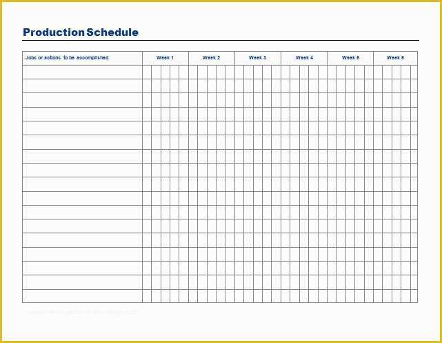 Production Planning Templates for Free In Excel Of Production Schedule Template