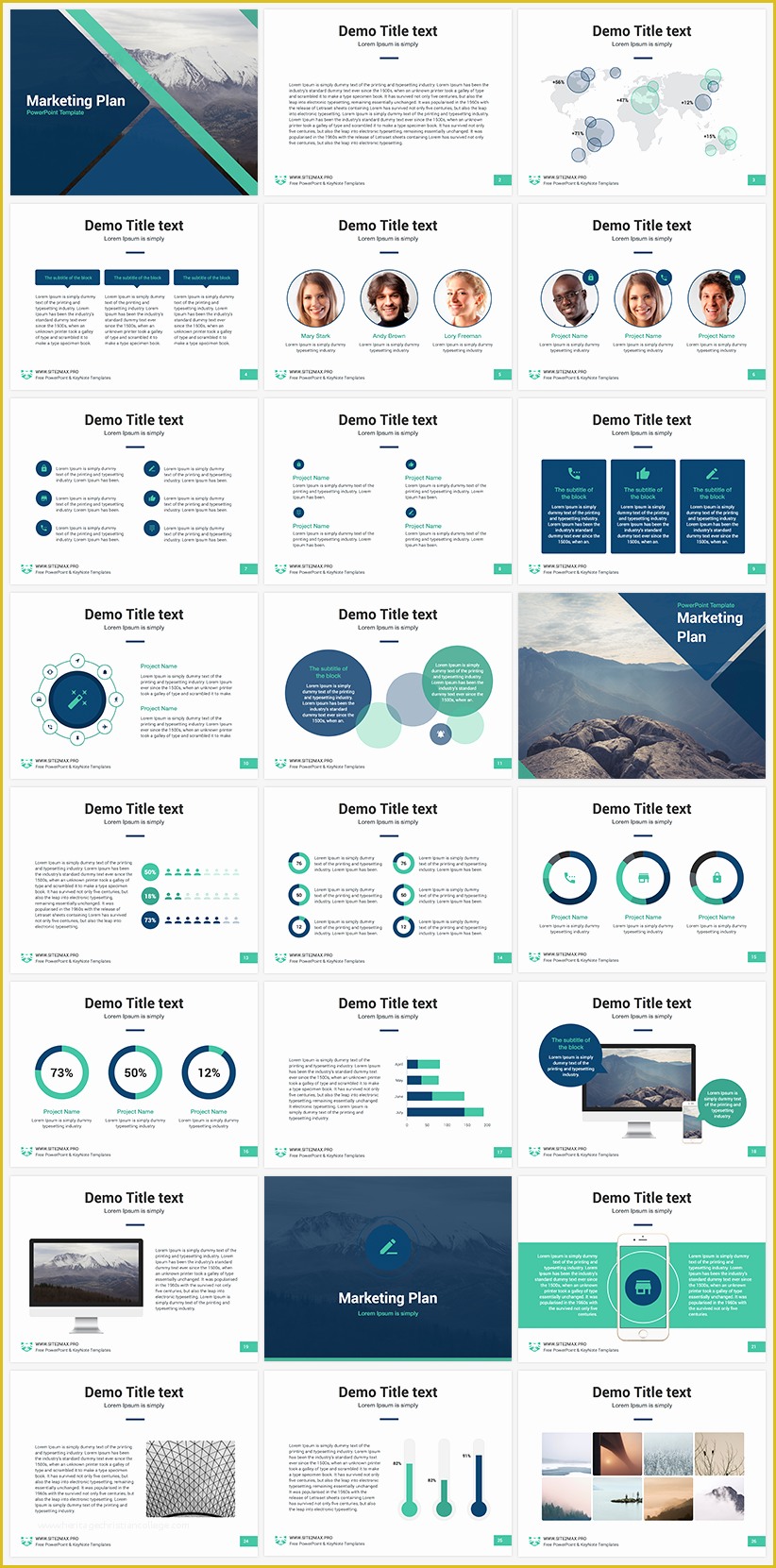 Professional Business Website Templates Free Download Of Marketing Plan Free Powerpoint Template Present