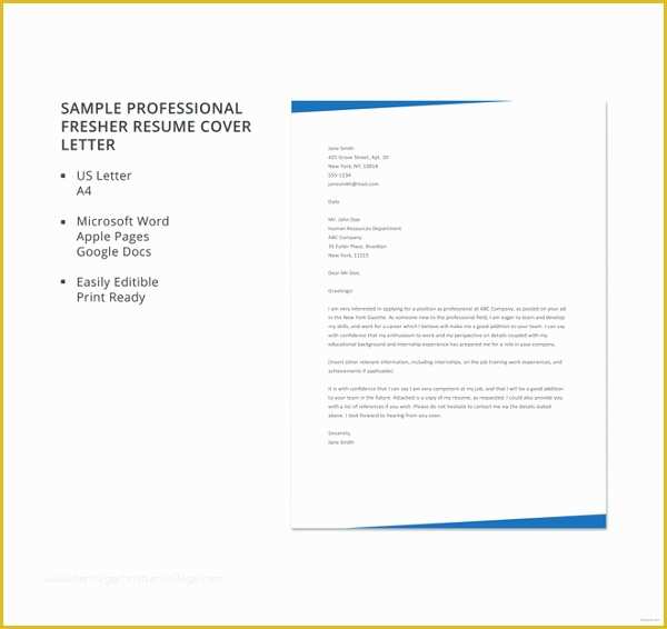 Professional Cover Letter Template Free Of 15 Professional Cover Letter Templates Pdf Google Docs