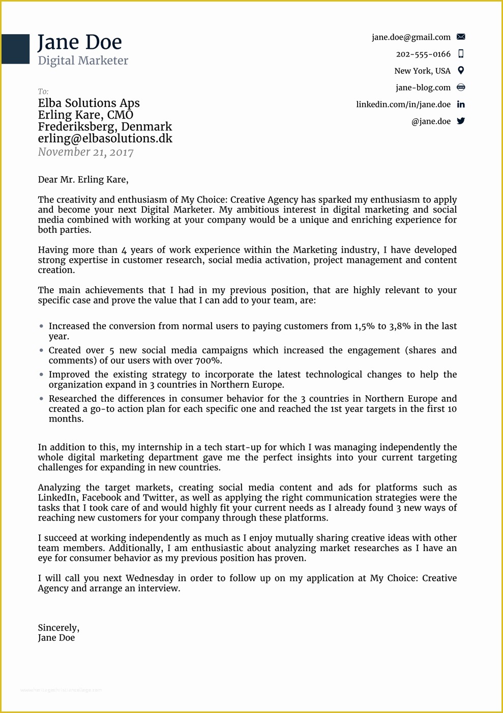 Professional Cover Letter Template Free Of 2018 Professional Cover Letter Templates Download now