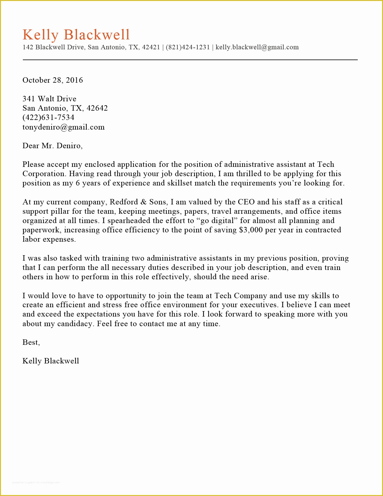Professional Cover Letter Template Free Of Cover Letter Builder