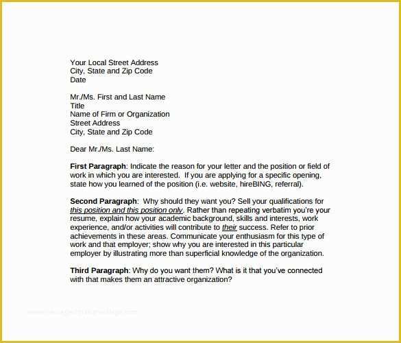 Professional Cover Letter Template Free Of Professional Cover Letter Template 10 Download Free