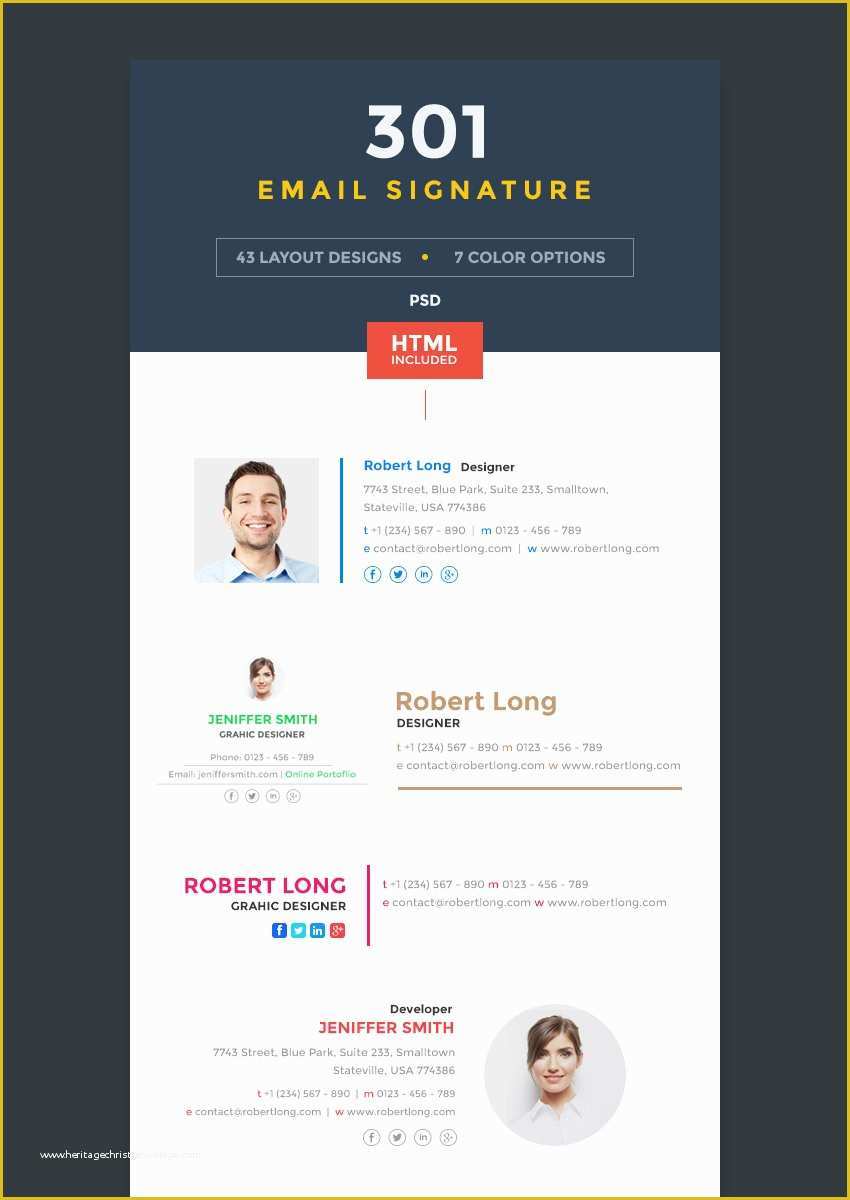 Professional Email Signature Templates Free Of 12 Professional Email Signature Templates with Unique