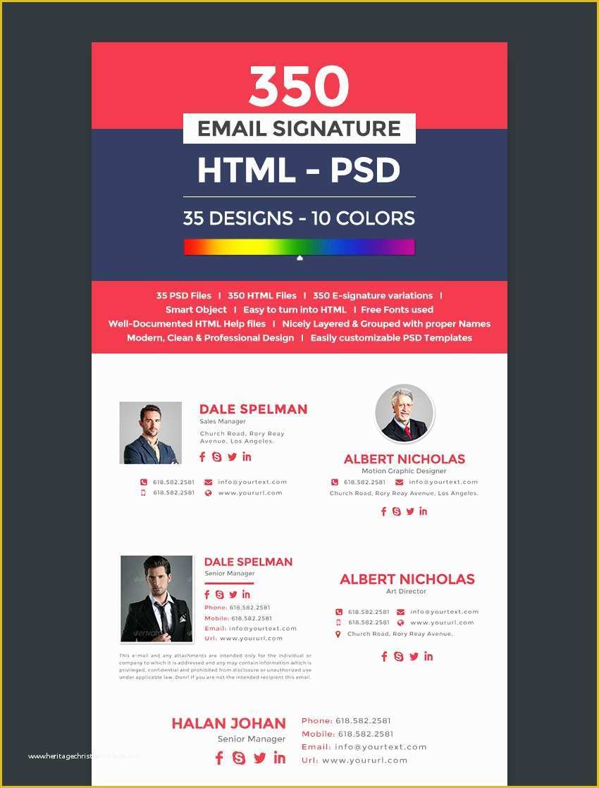 Professional Email Signature Templates Free Of 18 Professional HTML Psd Email Signature Templates