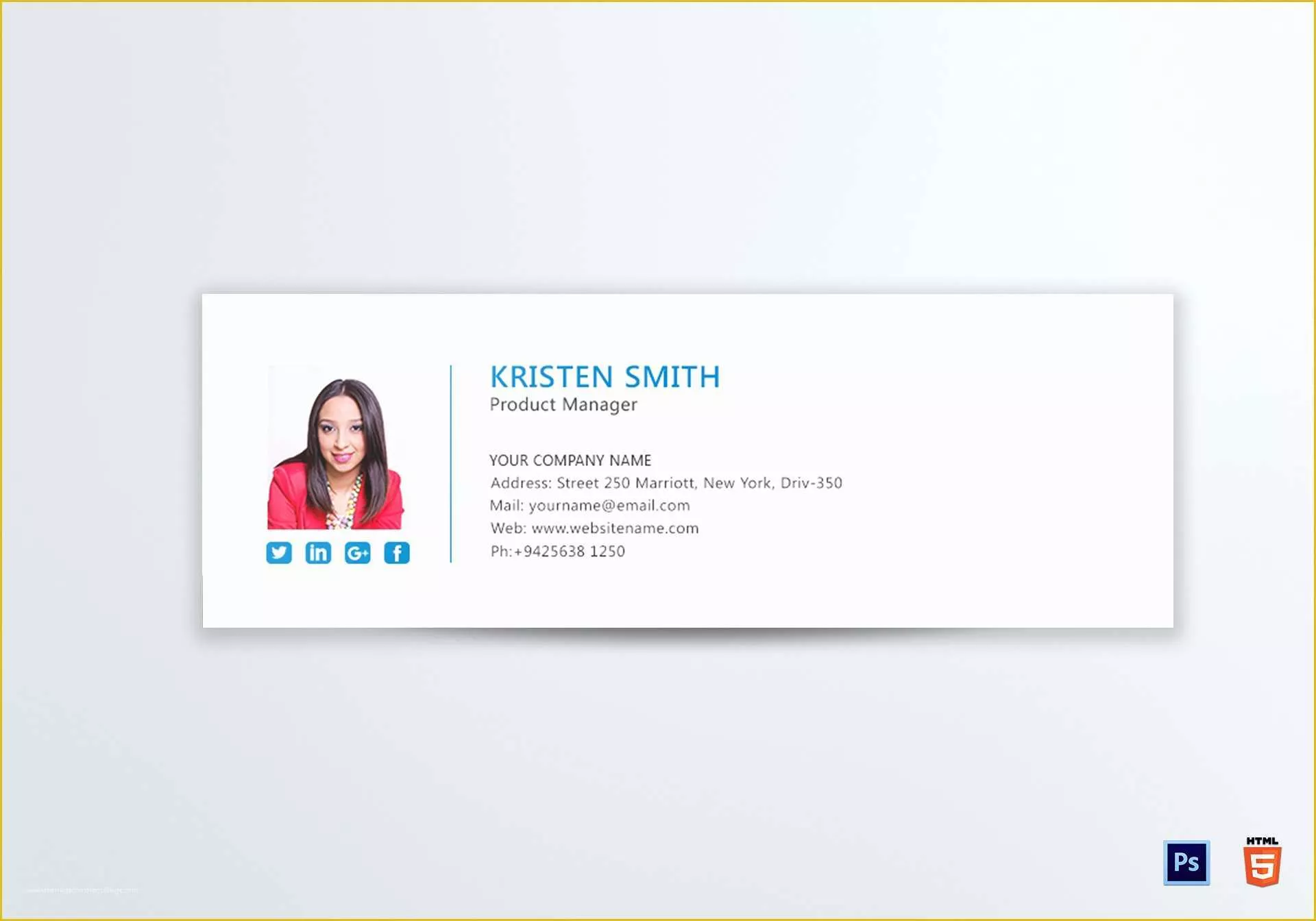 Professional Email Signature Templates Free Of Professional Product Manager Email Signature Design