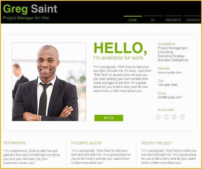 Professional Personal Website Templates Free Of 20 Creative Resume Website Templates to Improve Your