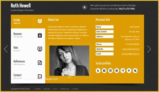 Professional Personal Website Templates Free Of 50 Best Personal Website Templates Free & Premium