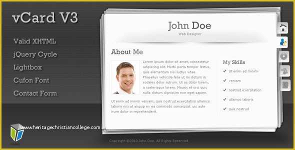 Professional Personal Website Templates Free Of 50 Best Vcard Websites You Can Download