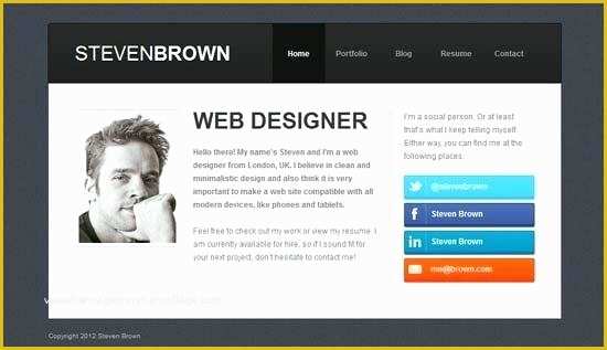Professional Personal Website Templates Free Of Personal Site Template Free Easy Resume A Personal