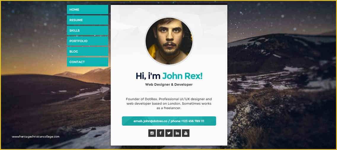 Professional Personal Website Templates Free Of Personal Website Template