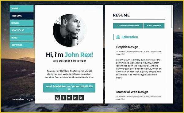 Professional Personal Website Templates Free Of Professional Resume Website Template Elegant Professional