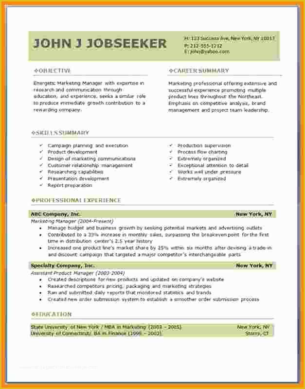 Professional Resume Template Free Download Of 5 Cv format Professional Free