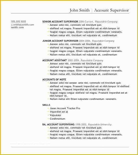 Professional Resume Template Free Download Of 7 Free Resume Templates
