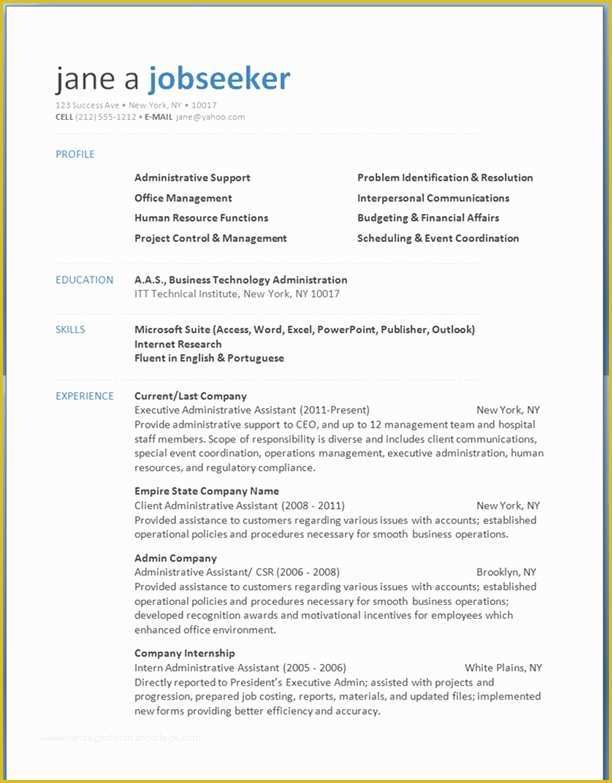 Professional Resume Template Free Download Of Free Professional Resume Templates Download