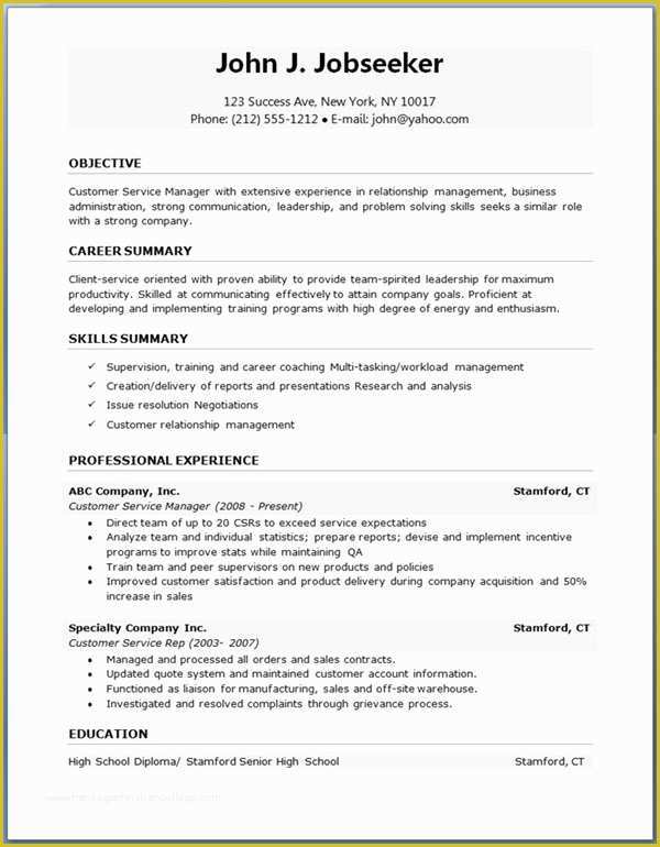 Professional Resume Template Free Download Of Free Professional Resume Templates Download