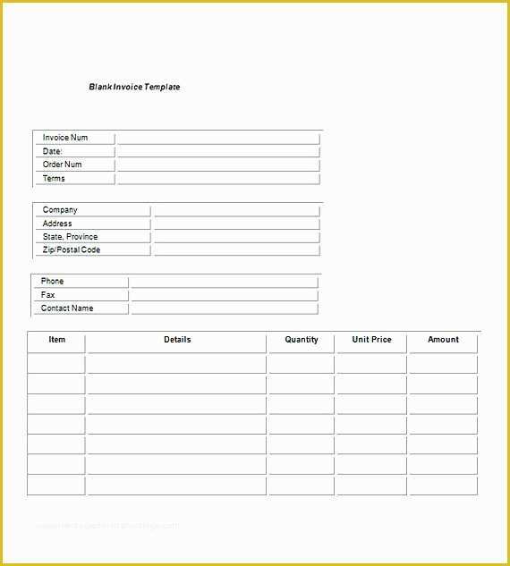 Professional Services Invoice Template Free Of Free Printable Template Samples for Professional Blank