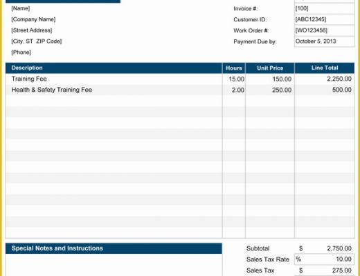 Professional Services Invoice Template Free Of Hourly Invoice Template Excel