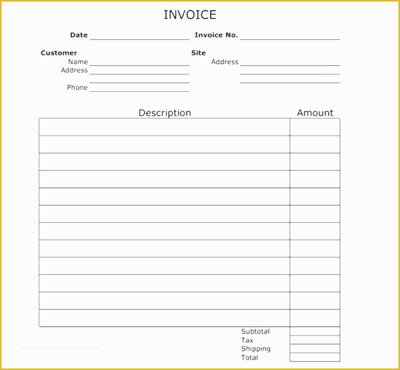 Professional Services Invoice Template Free Of Printable Invoices Template – Freewarearenafo
