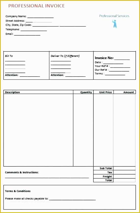 Professional Services Invoice Template Free Of Professional Invoice Template Word Mobile Bill format In