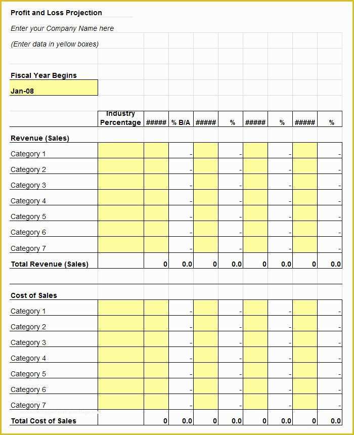 Profit and Loss Statement Excel Template Free Of 13 Profit and Loss Statements Word Pdf