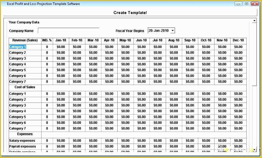 Profit and Loss Statement Excel Template Free Of 9 Excel Profit and Loss Template Exceltemplates