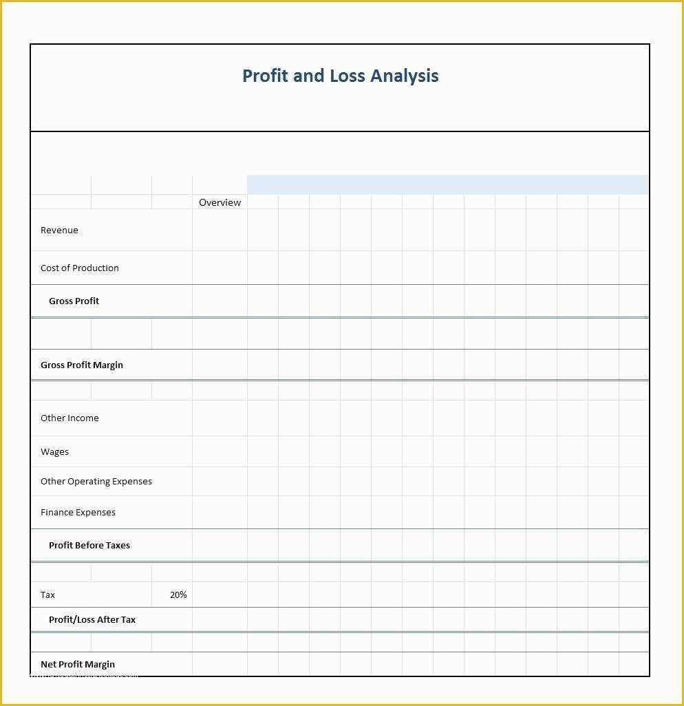 Profit and Loss Statement Template Free Download Of 35 Profit and Loss Statement Templates & forms