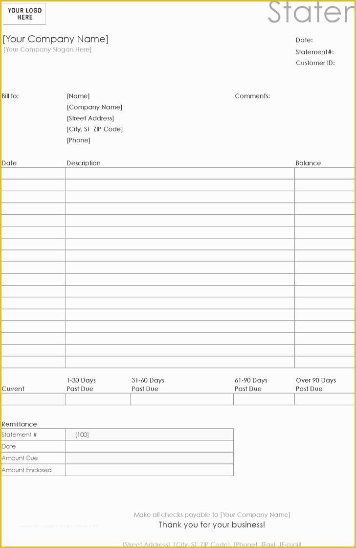 Profit and Loss Statement Template Free Download Of Bill Statement Template Mughals