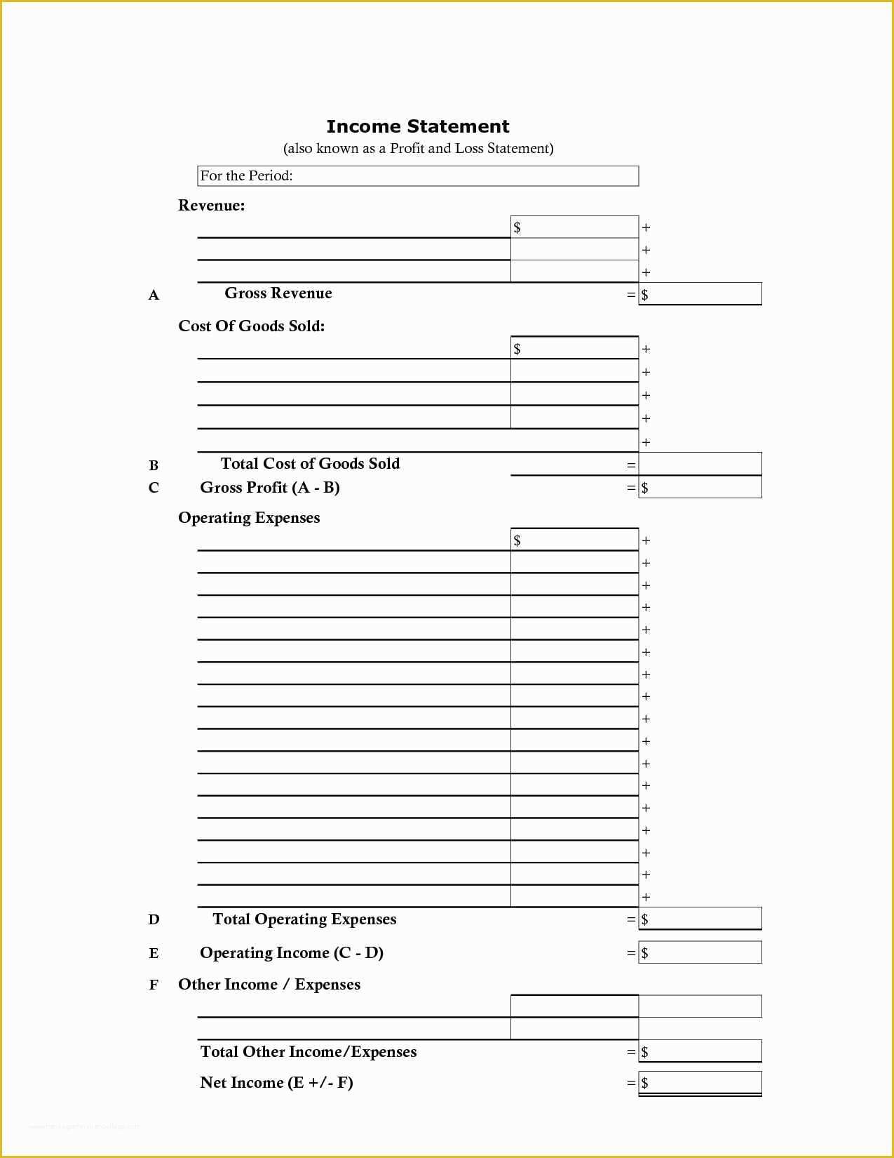 Profit and Loss Statement Template Free Download Of Profit and Loss Statement Template Free Download and 3