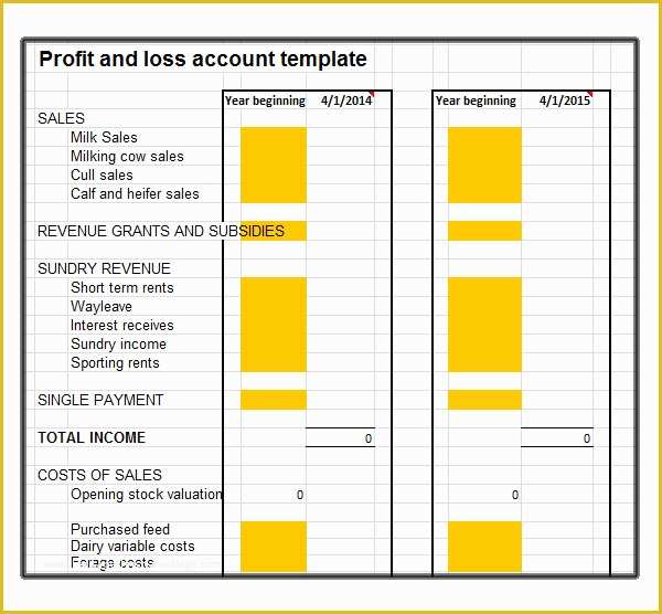 Profit and Loss Template Free Download Of 20 Sample Profit and Loss Templates Docs Pdf Apple