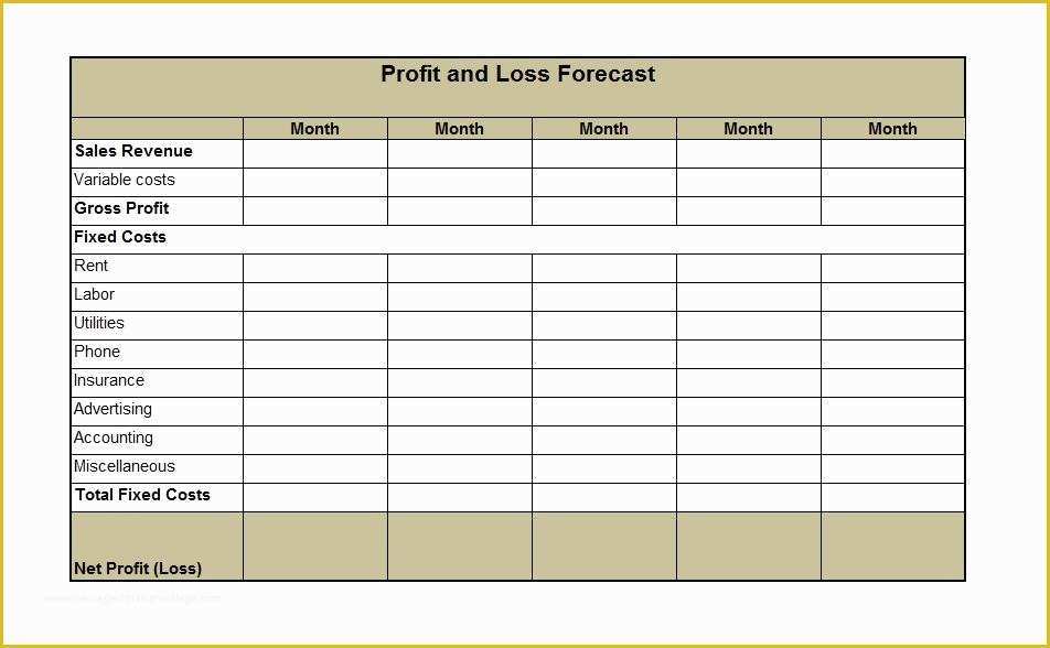 Profit and Loss Template Free Download Of 38 Free Profit and Loss Statement Templates & forms Free