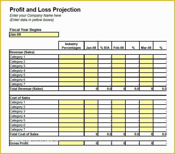 Profit and Loss Template Free Download Of Profit and Loss Template 20 Download Free Documents In