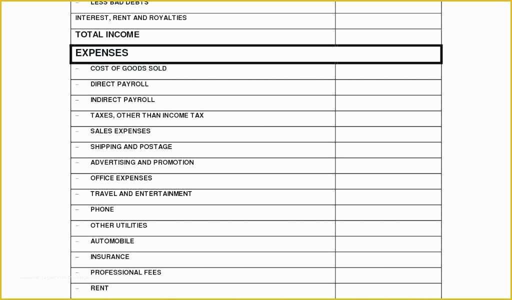 Profit and Loss Template Free Download Of Profit Loss Template Excel Statement form 9 Free Documents