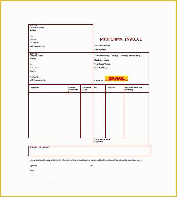 Proforma Invoice Template Pdf Free Download Of 15 Proforma Invoice Templates Pdf Doc Excel