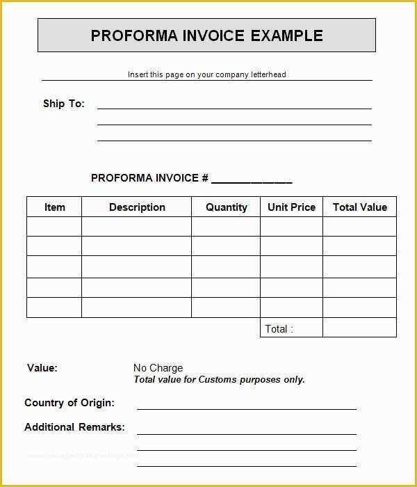 Proforma Invoice Template Pdf Free Download Of 15 Sample Proforma Invoice Template for Download